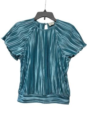 Ember Pleated Shimmer Mermaid Blouse L fits like M